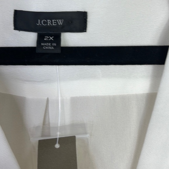 J CREW CREAM/OFF WHITE SILK BLOUSE 2X - Picture 3 of 9
